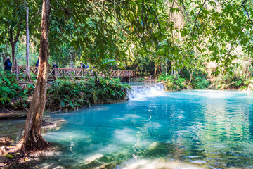 Kuang Si waterfalls in Luang Prabang, Laos