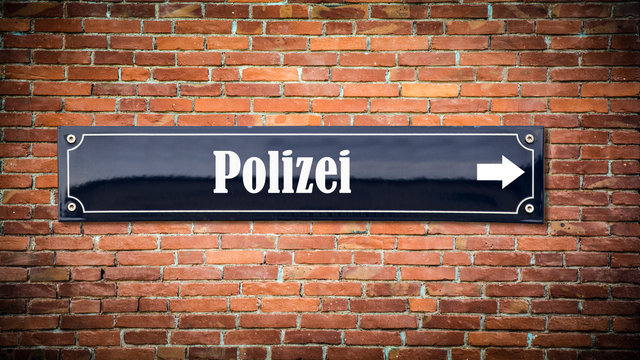Schild 404 - Polizei