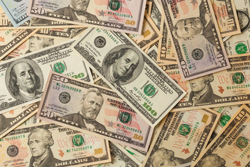 U.S. dollars banknotes of the America