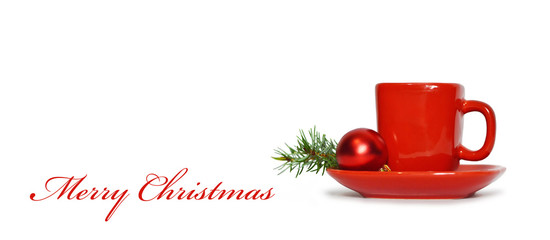  Christmas coffee isolated on white background