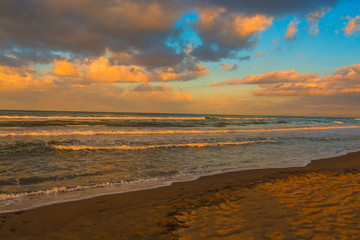 astiglione della Pescaia Tuscany, Italy - sunrise at the beach