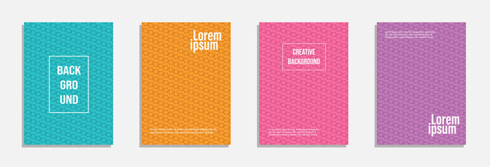 Minimal cover design. Set of geometric pattern background
