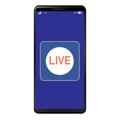 Live notification on generic modern smart phone with full screen