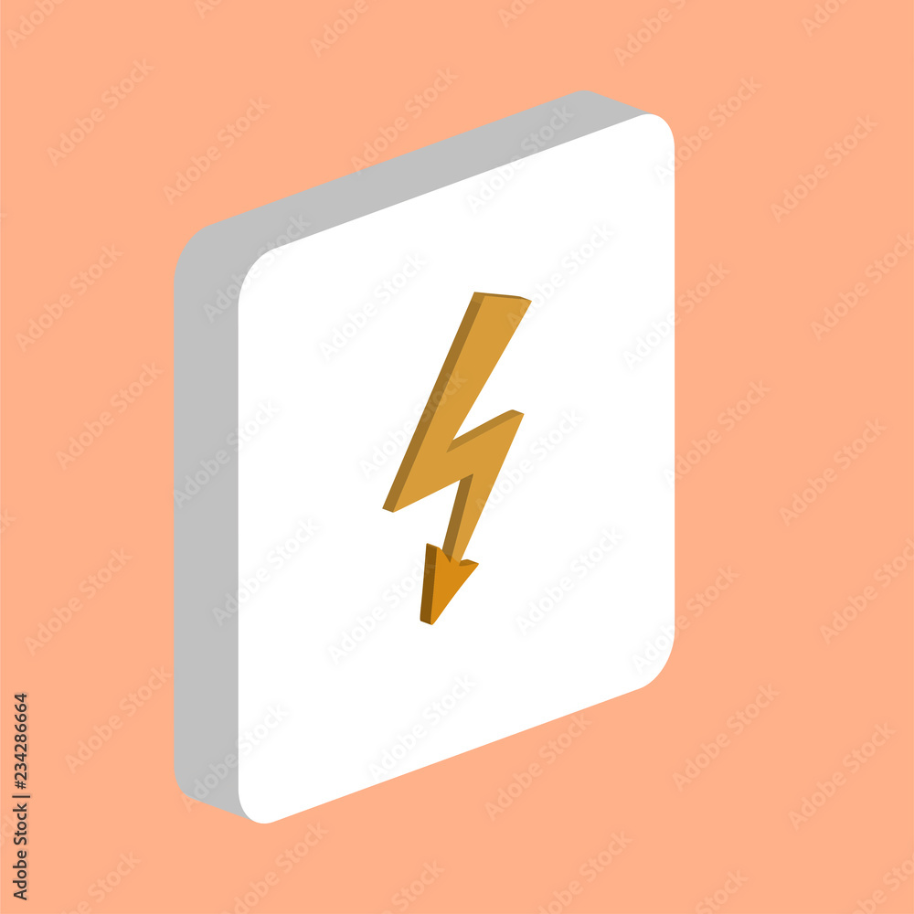 Poster lightning simple vector icon. illustration symbol design template for web mobile ui element. perfect