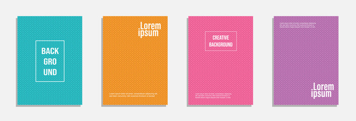 Fototapeta premium Minimal cover design. Set of geometric pattern background