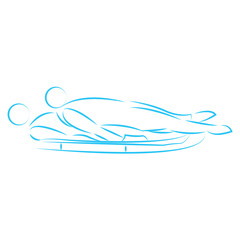 drawing outline winter sport