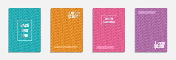 Minimal cover design. Set of geometric pattern background