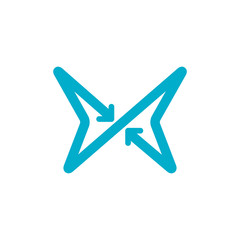 Fototapeta na wymiar Butterfly metamorphosis logo design