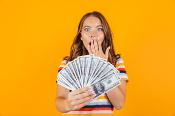 Portrait of a smiling cheerful young girl