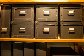 Ring Binders, File archive office shelf.