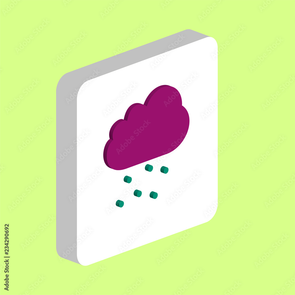 Poster hail cloud simple vector icon. illustration symbol design template for web mobile ui element. perfec