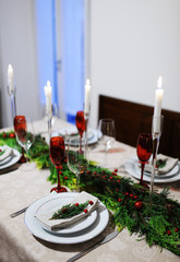 christmas table setting