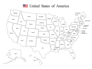 USA map vector