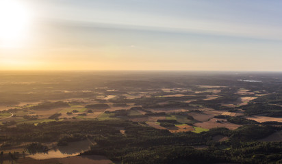 sunset in countryside