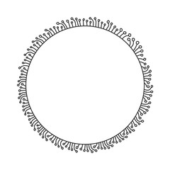 Hand drawn minimalism frame round forbanners posters prints blogs publications