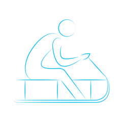 drawing outline winter sport