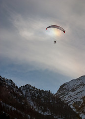 paraglider in the sky
