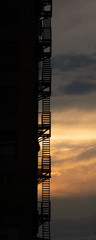 Obraz premium Fire Escapes At Sunset