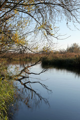 Havel river landscape at Havelland region in Germany.