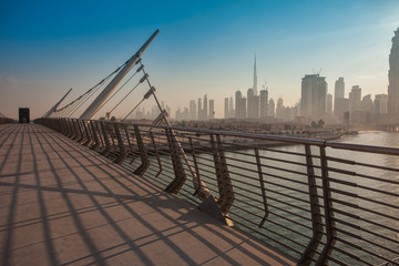 Dubai cityscape from bridge. UAE