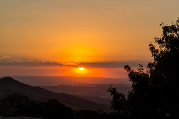Por do sol em Rio Paranaiba/MG - Brasil