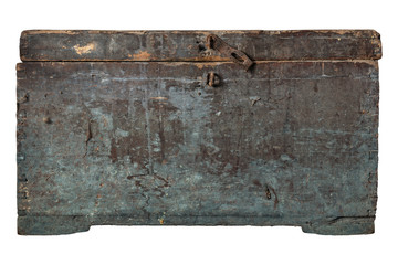 wooden chest/ Old dirty moldy wooden chest with lock