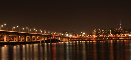 night view of Han River, Seoul