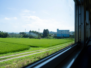 Naklejka premium 車窓から