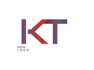 Obraz premium KT Initial Logo for your startup venture