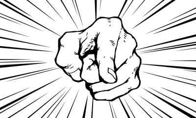 Pointing Finger Illustration, Vector