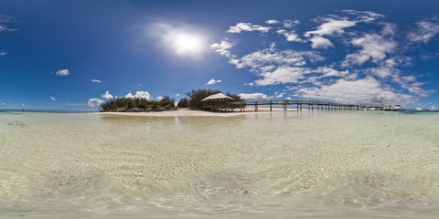 360 of beach and island