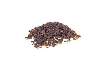 pile of tobacco isolated on white background
