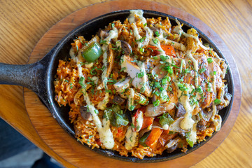 Fire rice with chicken