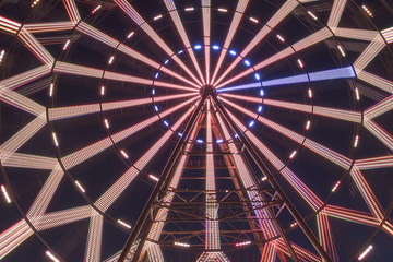 Abstract Blur Ferris wheel in park