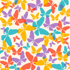 Fototapeta na wymiar pattern with colorful butterflies