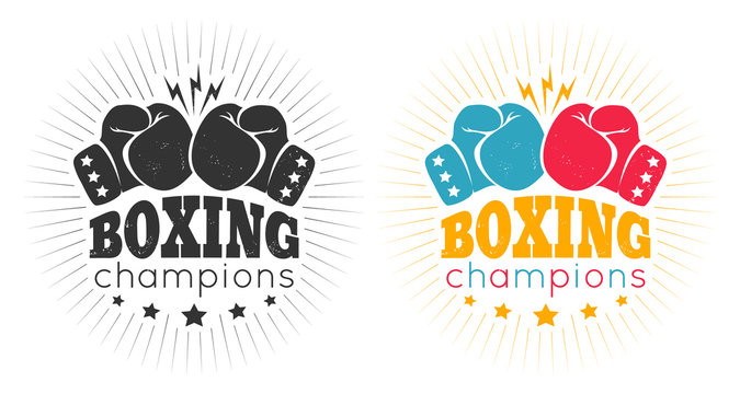 vintage logos for a boxing