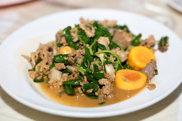 Basil Chicken and egg