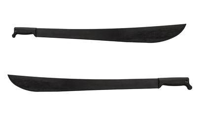 black machete isolated on white