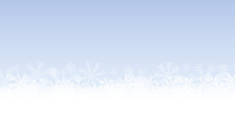 blue bright winter background with snowflakes vector illustration EPS10