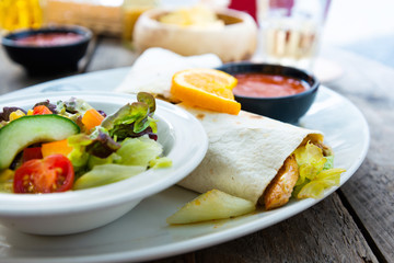 fresh mexican food on the table