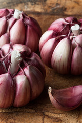 onions on a wooden background