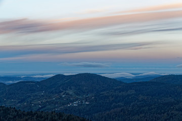Coucher de soleil sur les Vosges