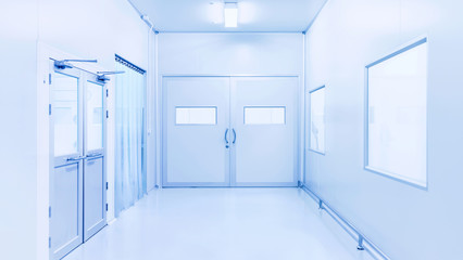 modern interior of science laboratory or industry factory background