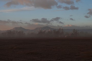 sunrise in the mountains
