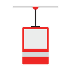 side view of a cableway