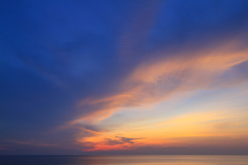 sunset in the sky