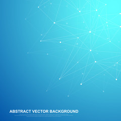 Networking connect technology abstract concept. Global network connections with points and lines