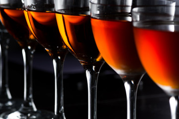Row of cocktails