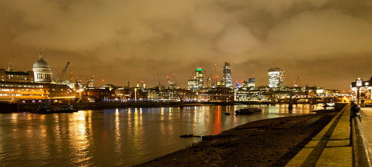 London at night skyline
