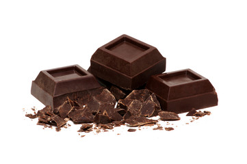 chocolate isolated on white